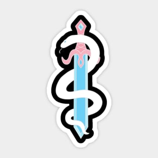 Sword and Snake (Transgender Colors) Sticker